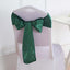 5 Pack Satin Chair Sashes Hunter Emerald Green - Durable Chair Bows with Shiny Finish 6"x106"