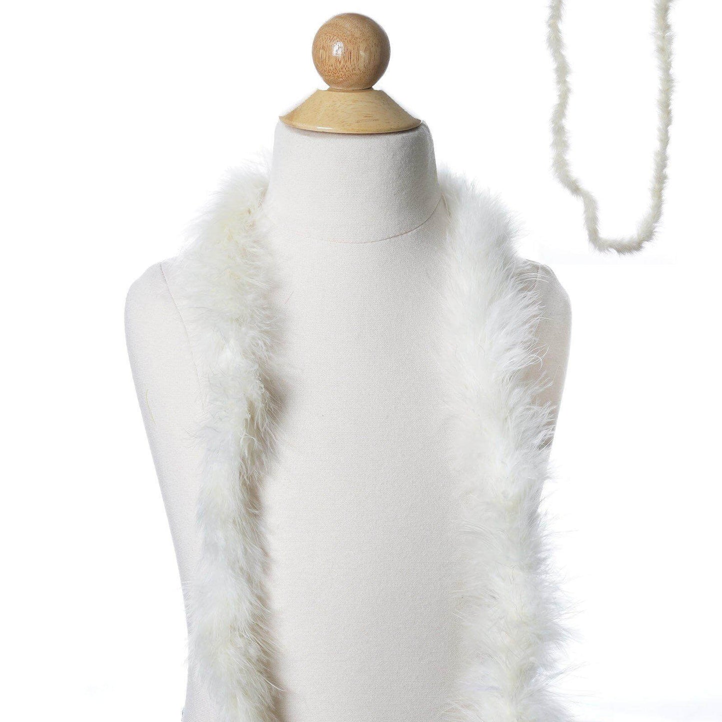 Marabou Ostrich Feather Boa Ivory Deluxe Soft and Fluffy Design - Party Accessory 2 Yards