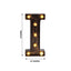 LED Marquee Letter "I" Industrial Style Antique Black - Light-Up Alphabet Sign for Weddings & Displays 9"