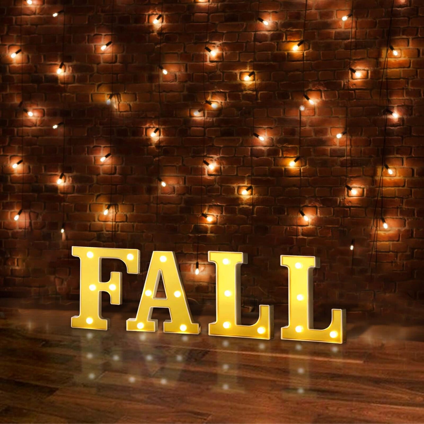 3D Marquee Letter "F" Warm White 5 LED Lights Gold - Chic Light-Up Decor for Events 6"