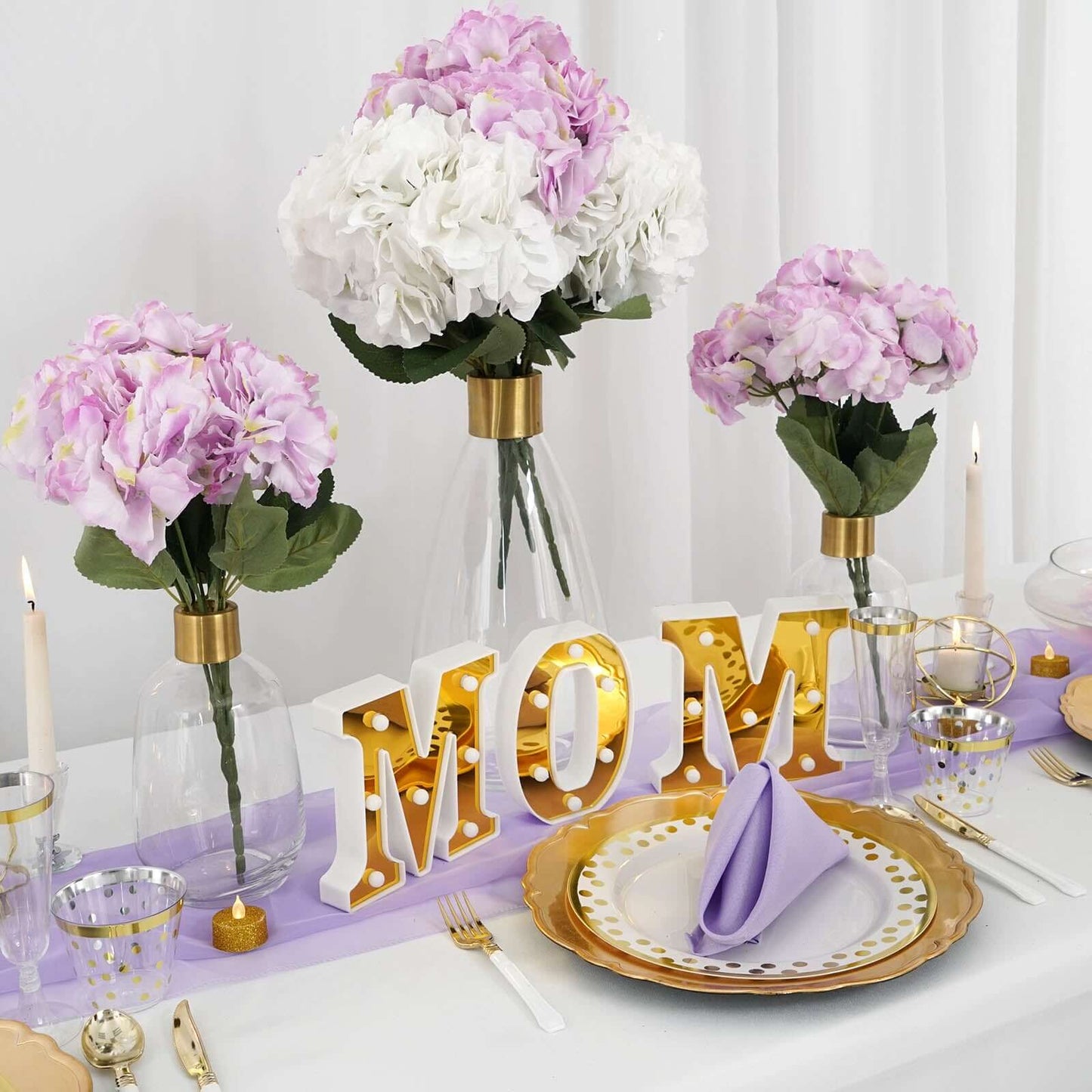 3D Marquee Letter "M" Warm White 7 LED Lights Gold - Chic Light-Up Decor for Events 6"