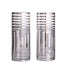 2-Pack Glass Cylinder Vases Silver Striped - Sophisticated Flower Centerpieces for Events 11"