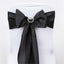 5 Pack Polyester Chair Sashes Black - Subtle Elegance for Special Occasions 6"x108"
