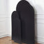 Set of 4 Matte Black Spandex Fitted Wedding Arch Covers For Round Top Chiara Backdrop Stands - 4ft,5ft,6ft,7ft
