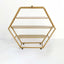 3-Tier Metal Hexagon Cupcake Stand Matte Gold - Stylish Geometric Dessert Holder Appetizer Display for Modern Weddings Dessert Buffets & Celebrations 21"