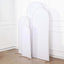 Set of 4 Matte White Spandex Fitted Wedding Arch Covers For Round Top Chiara Backdrop Stands - 4ft,5ft,6ft,7ft