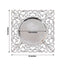 6-Pack Acrylic Square Charger Plates 12" in Silver with Hollow Lace Border, Event Tabletop Decorative Charger Tableware