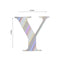 4 Pack 5" Iridescent Alphabet Stickers Banner, Customizable Stick on Letters - Y