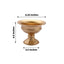 2-Pack Metal Pedestal Flower Vases Wine Goblet Style Gold - Antique Mini Compote Vase for Refined Wedding Centerpieces 4"