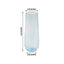 12 Pack Plastic Champagne Glasses in Transparent Blue, Reusable Lightweight Champagne Flutes 9oz