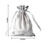 12 Pack 5"x7" Silver Satin Drawstring Wedding Party Favor Gift Bags