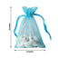 10 Pack 4"x6" Turquoise Organza Drawstring Wedding Party Favor Gift Bags