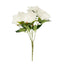 2 Bushes 17" White Premium Silk Jumbo Rose Flower Bouquet, High Quality Artificial Wedding Floral Arrangements