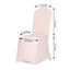 Spandex Chair Cover with Metallic Shimmer Tinsel Back for Banquet Chairs Blush - Fitted Slipcover
