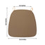 Chiavari Chair Cushion with 1.5" Thick Memory Foam and Ties Taupe - Stylish Removable Cover for Comfort