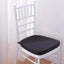 Chiavari Chair Cushion with 1.5" Thick Memory Foam and Ties Black - Stylish Removable Cover for Comfort