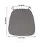 Chiavari Chair Cushion with 1.5" Thick Memory Foam and Ties Charcoal Gray - Stylish Removable Cover for Comfort