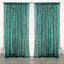 8ftx8ft Hunter Emerald Green Big Payette Sequin Event Curtain Drapes, Backdrop Event Panel