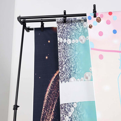 8ftX10ft Metal Triple Crossbar Adjustable Photography Backdrop Stand