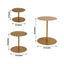 Set of 3 Metal Pedestal Cake Stands Heavy Duty Round Design Gold - Cupcake Dessert Display Props 8", 10", 12"