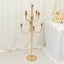 Metal Floor Candelabra Candle Holder, 9-Arm Vintage Taper Stand Gold Table Centerpiece for Weddings & Parties 46" Tall