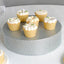 Metal Pedestal Cake Stand Round Design with Rhinestones Silver - Cupcake Holder and Dessert Table Centerpiece 12"