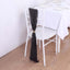 5 Pack Polyester Chair Sashes Black Metallic Tinsel Fringe - Easy to Use Chair Bows 6"x108"