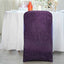 Stretch Spandex Chair Cover Purple for Folding Chairs - Metallic Shimmer Tinsel Back Design Fitted Slipcover