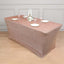 Shimmer Tinsel Spandex 72"x30" Rectangle Tablecloth Metallic Rose Gold Glittered Shiny Stretch Table Cover for Gleaming Event Decor