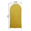 7ft Gold Shimmer Tinsel Spandex Chiara Backdrop Stand Cover For Fitted Round Top Wedding Arch
