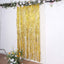 Metallic Gold Wavy Foil Fringe Party Backdrop, Curly Tinsel Streamer Photo Booth Curtain - 3ftx6ft