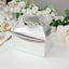 25 Pack Metallic Silver Candy Gift Tote Gable Boxes, Party Favor Treat Bags - 6"x3.5"x7"