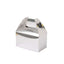 25 Pack Metallic Silver Candy Gift Tote Gable Boxes, Party Favor Treat Bags - 6"x3.5"x7"