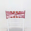 5 Pack Metallic Spandex Chair Sashes Rose Gold - Stretch Fit Chair Bands With Round Diamond Buckles