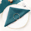 5 Pack Polyester 20"x20" Napkins Peacock Teal - Wrinkle Resistant & Easy Care Cloth Napkins