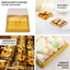 50 Pack Clear Gold Square Mini Plastic Cupcake Party Favor Boxes, Muffin Dessert Containers - 4"x4"x2.5"