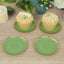 50-Pack Paper 3.5" Round Party Plates in Dusty Sage Green with Gold Scalloped Rim for Tapas, Appetizers & Finger Foods