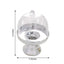 12-Pack Fillable Mini Pedestal Candy Container Clear/Silver - Decorative Candy Treat Favor Boxes with Dome Lid 4"