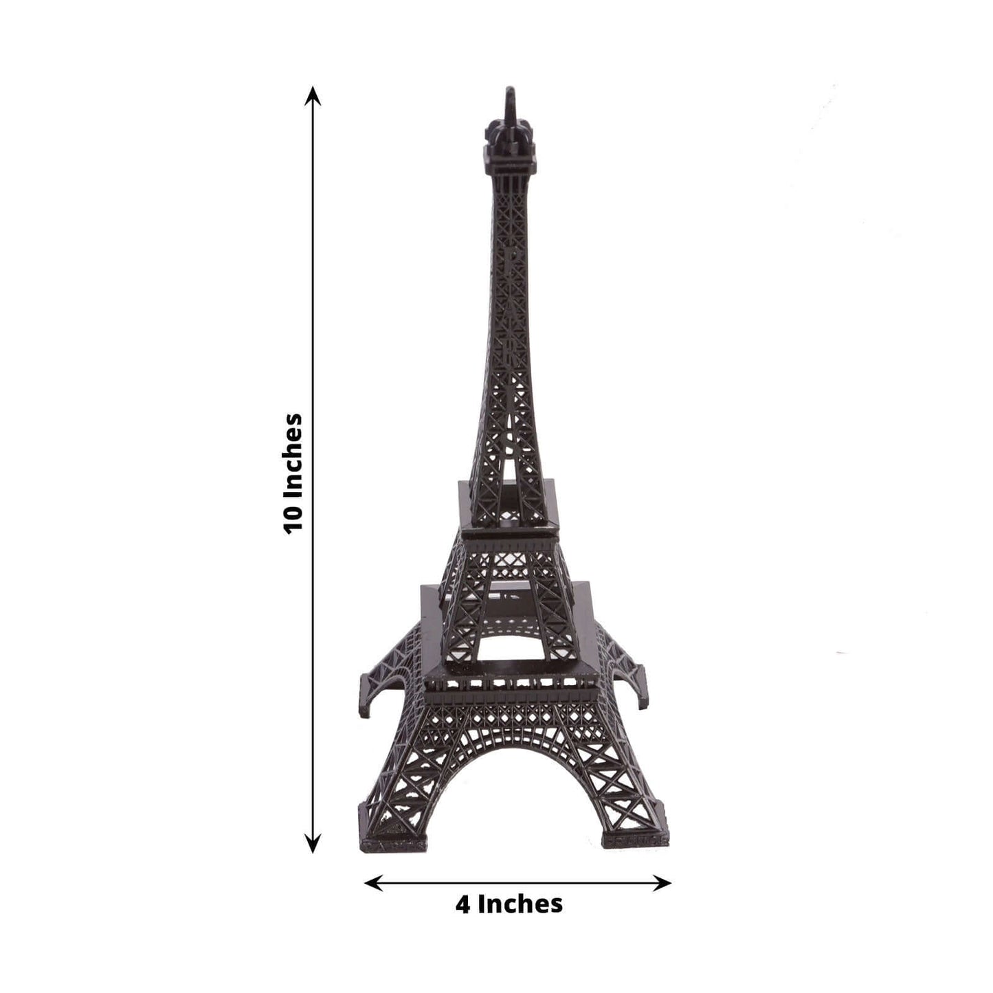 Eiffel Tower Table Centerpiece Metal Black - Stylish Decorative Cake Topper for Parties & Gatherings 10"