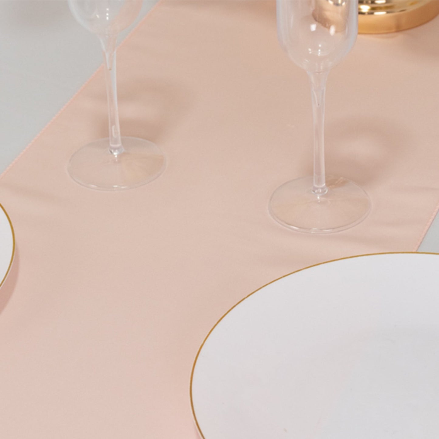 Lamour Satin 12"x108" Table Runner Blush - Smooth & Lustrous Finish
