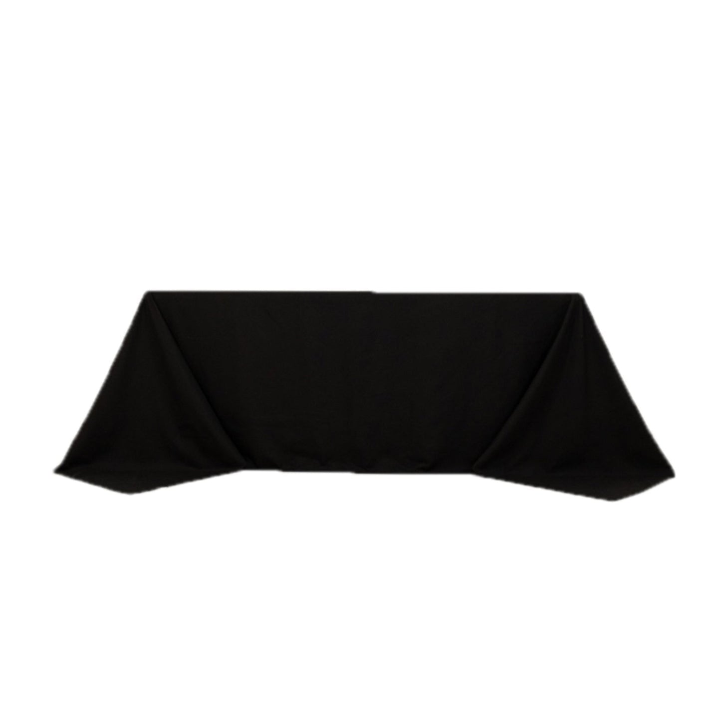 Cotton Blend 90"x132" Rectangle Tablecloth Black - Seamless Wrinkle-Resistant Table Cover