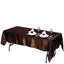 Satin Rectangular 60"x102" Tablecloth Chocolate - Smooth and Lustrous Table Cover