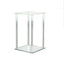 Acrylic Flower Vase Pillar Stand with Square Mirror Base Clear - Stylish Wedding Table Centerpiece 16"