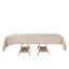 Faux Linen 60"x102" Rectangular Tablecloth Beige - Slubby Textured & Wrinkle Resistant Table Cover