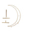 4ft Gold Metal Half Crescent Moon Wedding Arbor Frame, Table Top Centerpiece Curved Design Arch Flower Balloon Stand