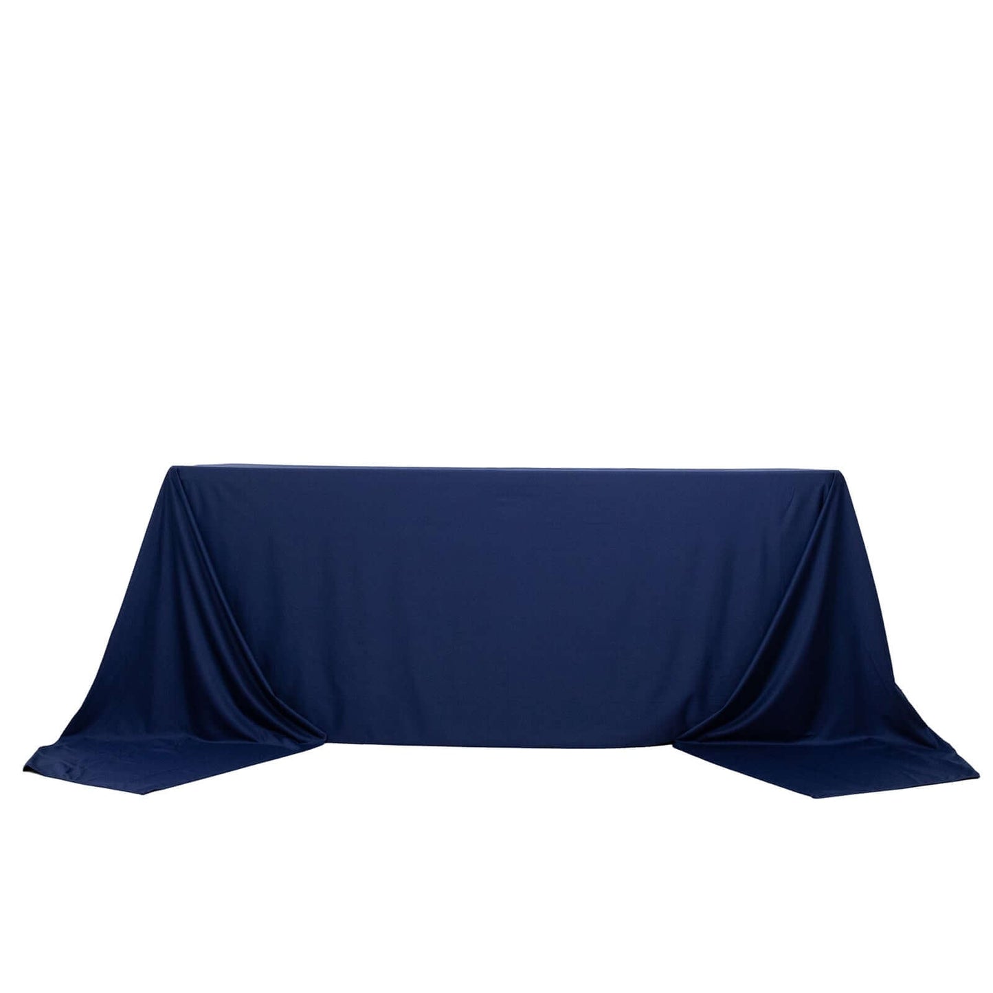 Scuba Rectangular 90"x156" Tablecloth Navy Blue - Wrinkle Free, Stain Resistant & Seamless Table Cover