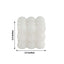 2-Pack Decorative Paraffin Wax Candles Bubble Cube Design White - Unscented Long Burning Pillar Candle Set 2"