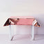Metallic Foil Tablecloth Square Rose Gold - Stylish Disposable Party Cover 50"x50"