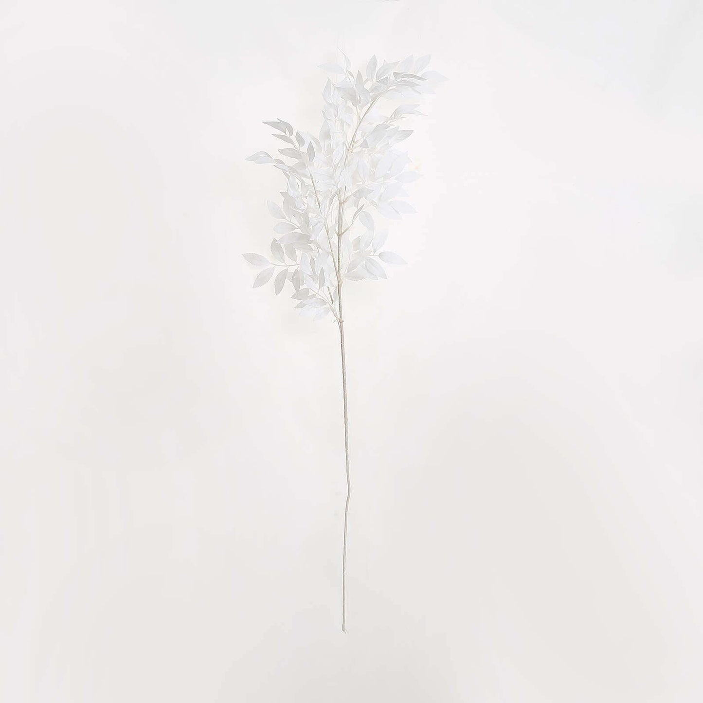 2 Bushes 42" Tall White Artificial Silk Beech Leaf Branches, Faux Plant Stem Vase Fillers