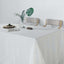 Faux Linen 90"x156" Rectangular Tablecloth White - Slubby Texture Wrinkle-Resistant Seamless Table Cover for Weddings and Events